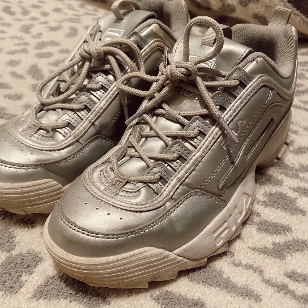 Fils silver shoes , size 9.5
